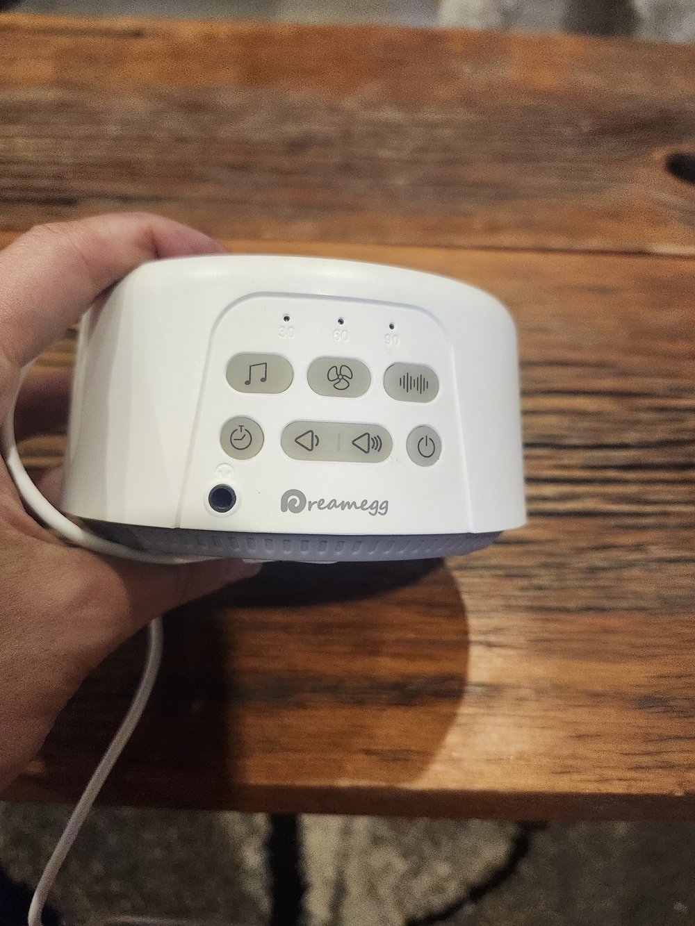 White Sound Machine - White Portable Sleep Soother - Dreamegg Electronics